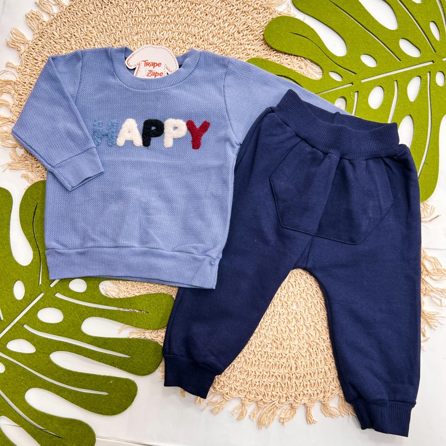 Conjunto Happy Casaco e Calça - Azul Marinho Conjunto Happy Casaco e Calça - Azul Marinho